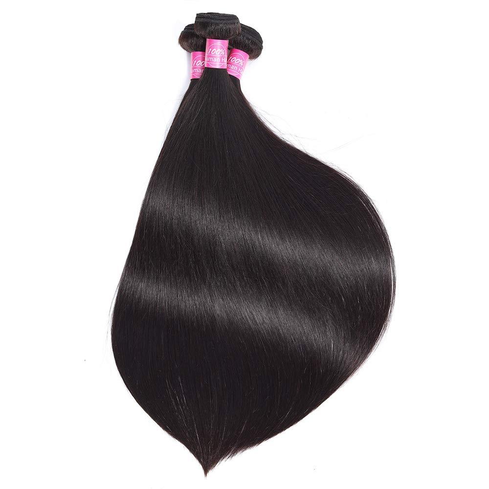 FQ FQ Straight Hair One Bundle 22 inch 100% Unprocessed Peruvian Virgin Human Hair Straight Bundles Double WeftStraight Human Hair Extensions 100g/bundle Natural Color
