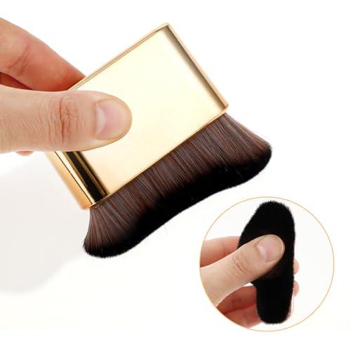 Molain Molain Self Tanner Brush, Large Kabuki Brush for Body, Sunless Tanner Makeup Brushes, Face Makeup Brush for Foundation, Blusher, Shadow, Bronzer (Gold)