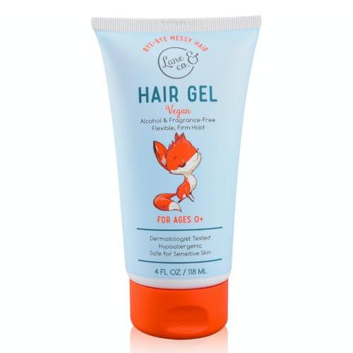 LANE & CO. LANE & CO. Baby Hair Gel - Hypoallergenic Kids Hair Gel - Flexible Medium to Firm Hold - Tames Flyaways, Frizz, Static Hair - Tested by Dermatologists - Suitable for Children Ages 0 & Up - 4 fl.oz.