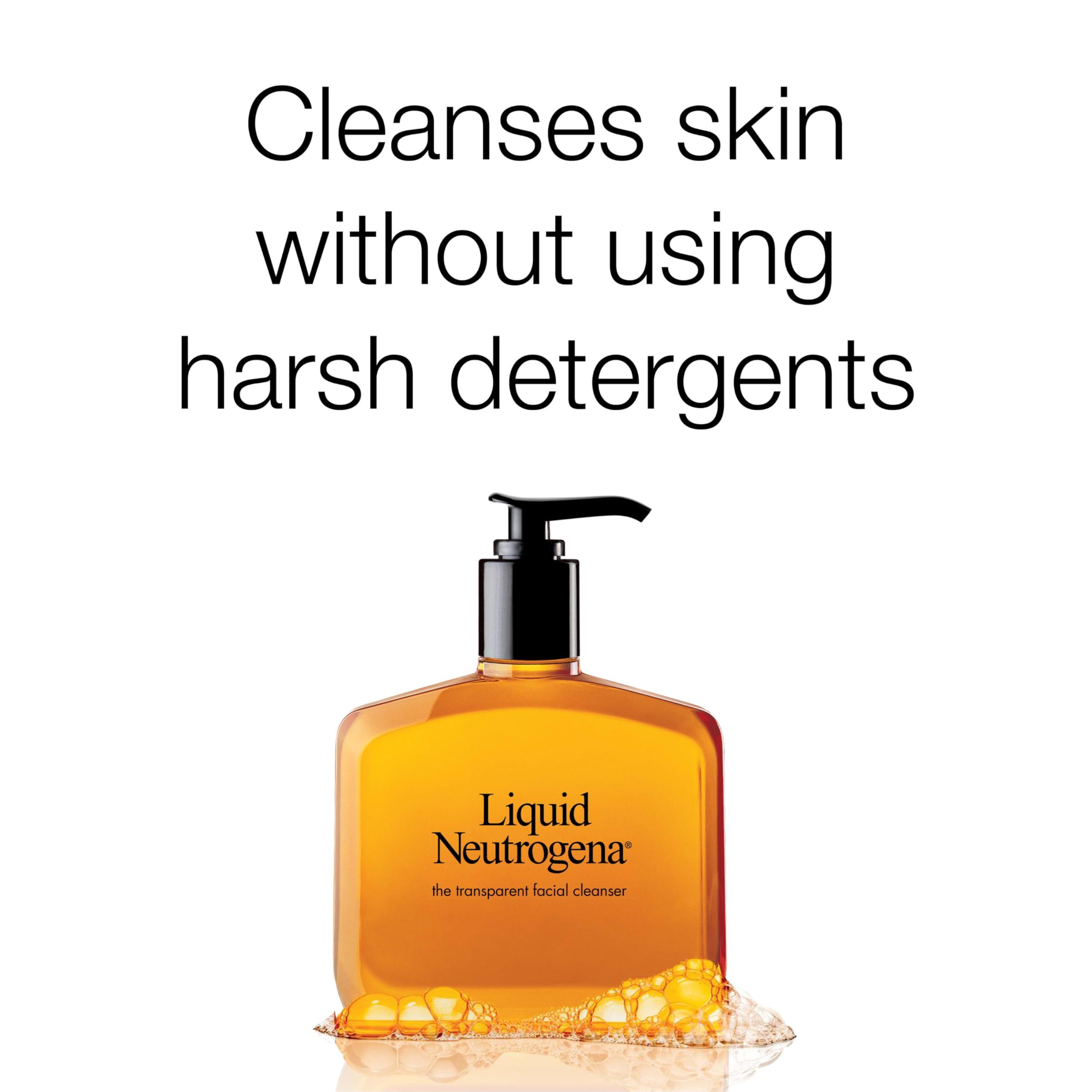 Neutrogena Neutrogena Liquid Fragrance-Free Gentle Facial Cleanser with Glycerin, Hypoallergenic & Oil-Free Mild Face Wash Unscented, 8 Fl Oz