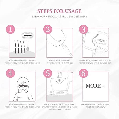 Creliver Creliver Laser Hair Removal for Women and Men at-Home, IPL Hair Removal 550,000 Flashes Painless Facial Hair Removal Device for Arms Bikini Line Armpits Legs Permanent, 1 Count