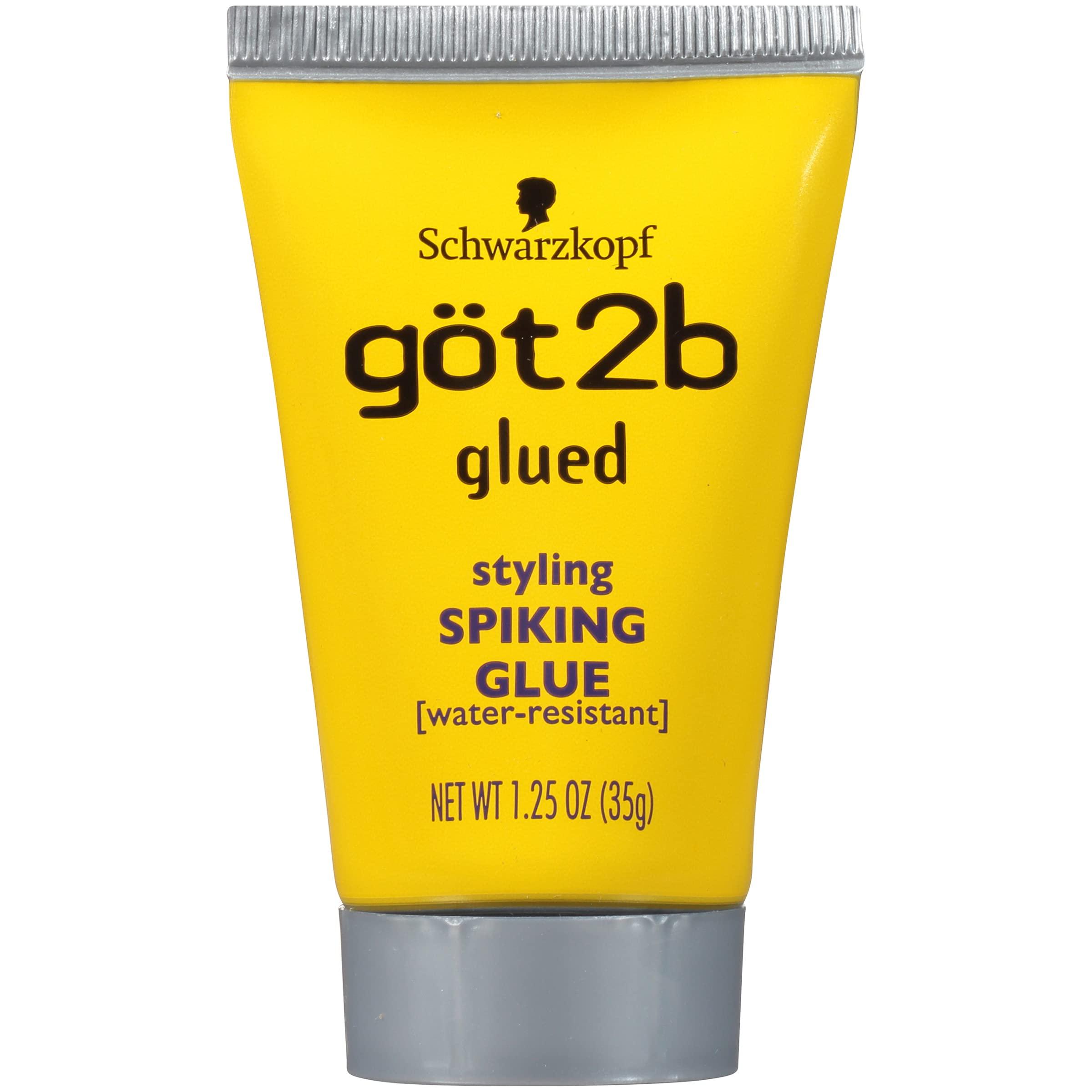 Got2B Got2B Glued Spiking Hair Gel Bundle - 2 x 6 oz + 1 x 1.25 oz Tubes Glued Brows & Edges Gel