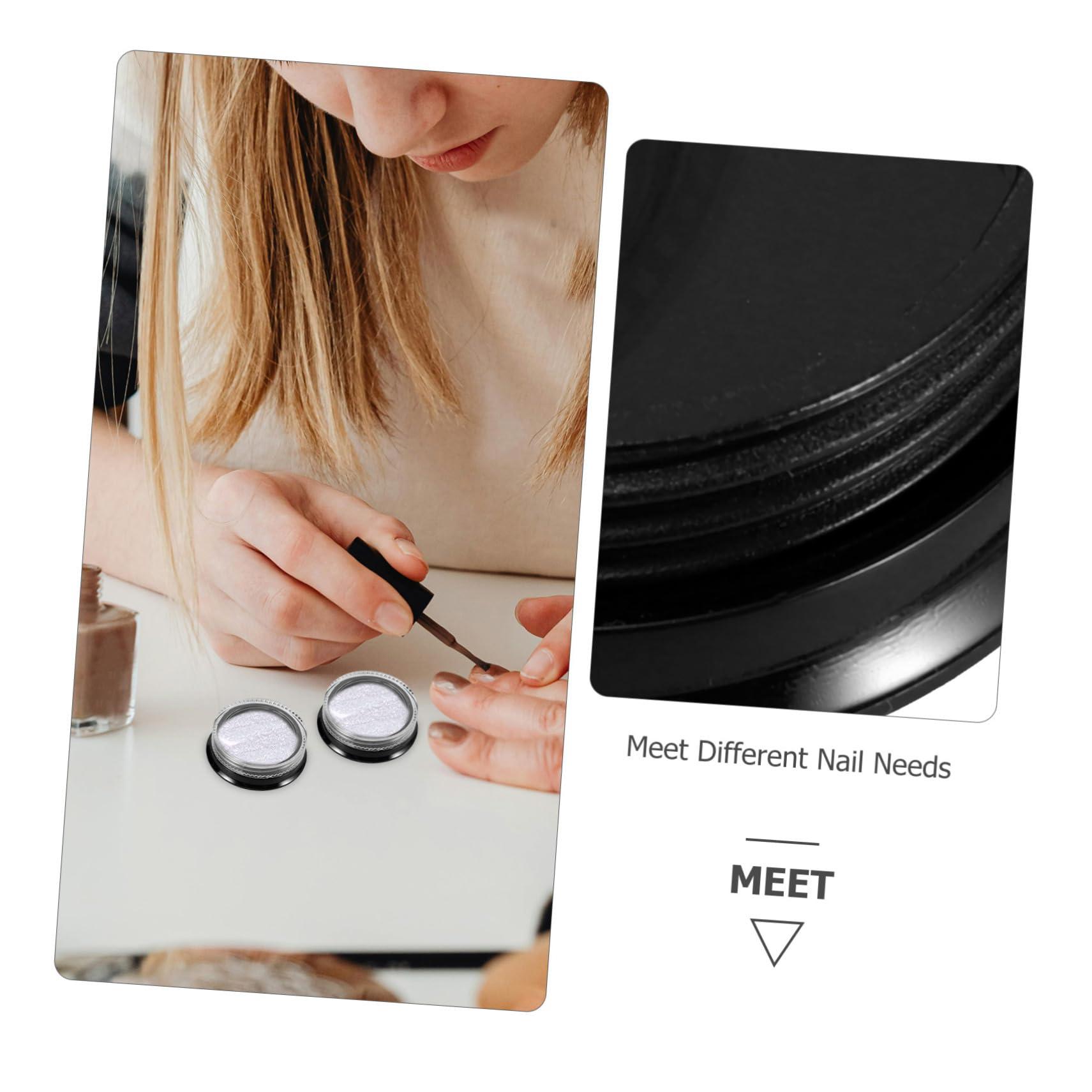 Mikinona Mikinona Nail Glitter Jars 8pcs Small Round Refill Jars for Nail Art Decorations Reusable Case Travel Size Jar