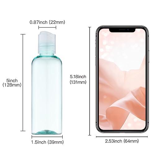 owlyee owlyee 3.4 oz Travel Bottles for Toiletries, Empty Travel Size Containers Tsa Approved, 5PCS Small Plastic Shampoo Bottles with Labels (100ml)