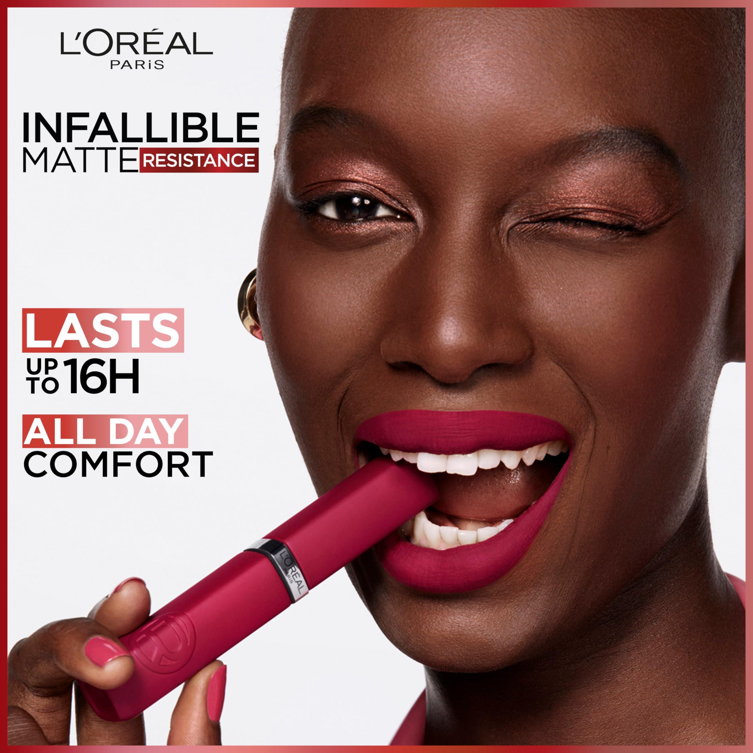 LOral Paris L\'Oreal Paris Infallible Matte Resistance Liquid Lipstick Bundle, Lazy Sunday & Snooze Your Alarm, Pack of 2