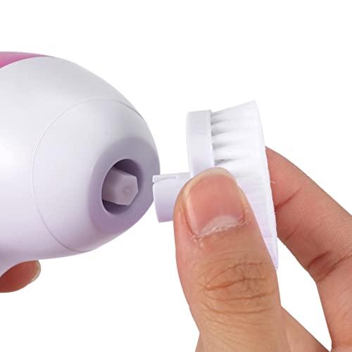 ANGGREK 5 In 1 Facial Cleansing Brush Set Beauty Face Care Massager Electric Facial Cleanser Body Cleaner Brush Massaging Tool With 5 Brush Heads