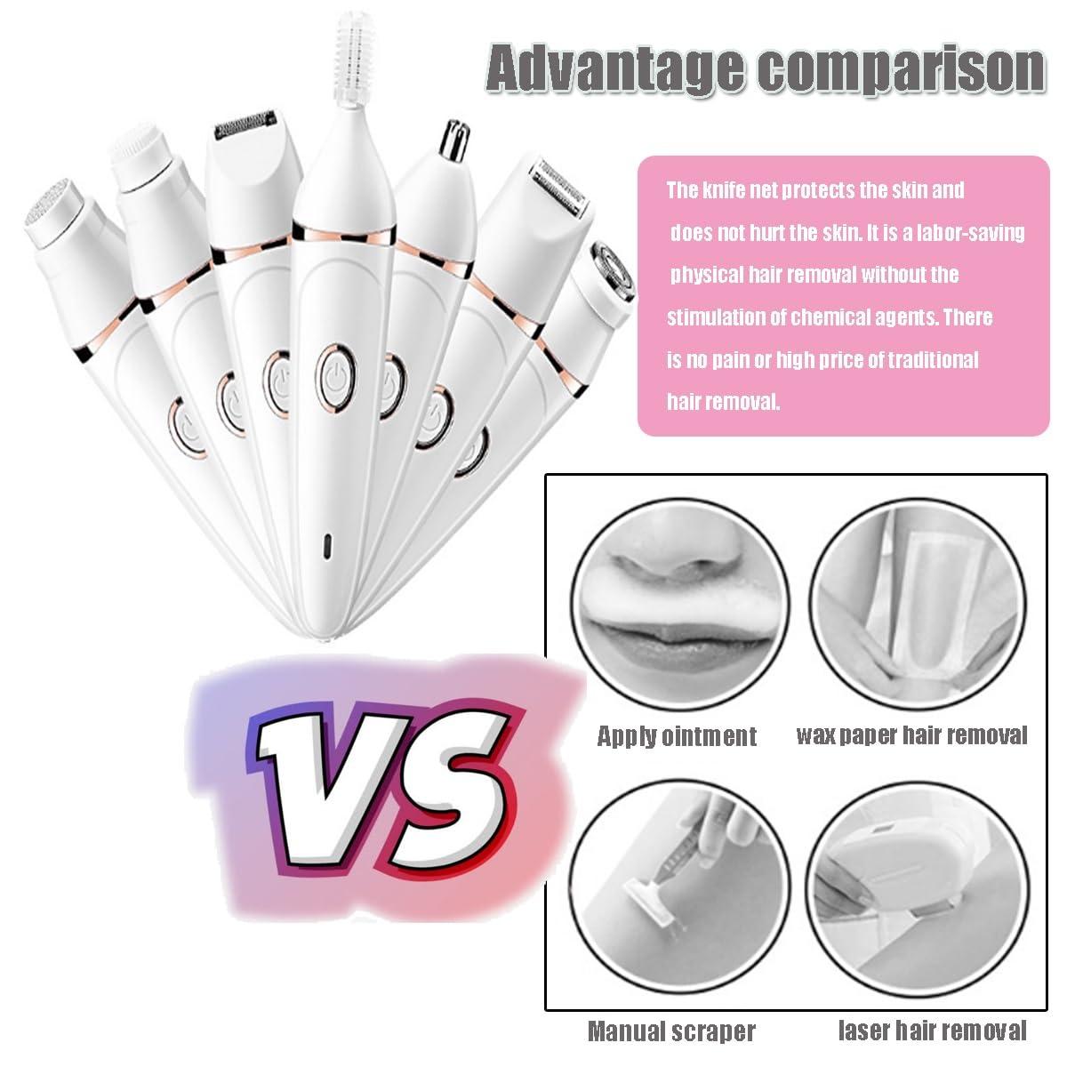 YAERLE Pluxy Epil Pro 3.0, Women\'s 7 in 1 Hair Removal Epilator for Face, Hands, Legs, Underarms