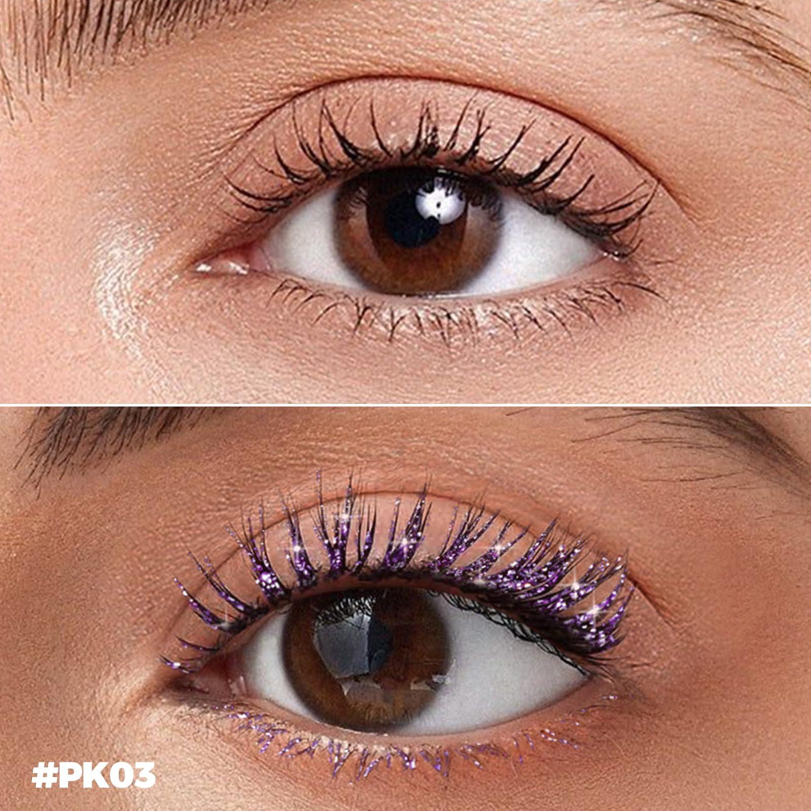 FOCALLURE FOCALLURE Star Drifter Glitter Mascara,Define Long Lasting Curling Eyelashes,Lightweight & Dries Quickly,Soft Gel Formula Mascara Create a Subtle Shimmer Look to your Eyelashes,PK03 VANITY OF GALAXY