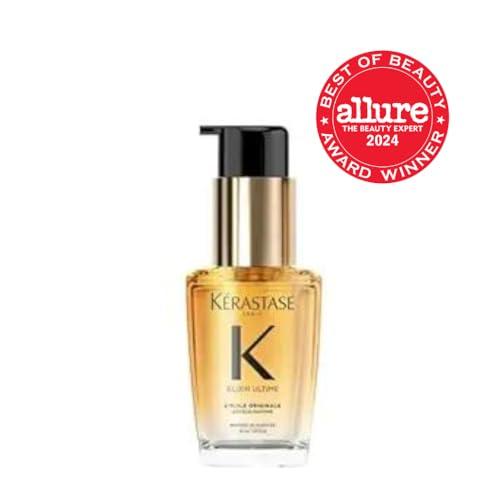 KERASTASE Kerastase Elixir Ultime Travel Size L'Huile Original Hair Oil - Hydrating Oil Serum to Smooth Frizz and Add Shine, Strengthens and Provides Heat Protection, For All Hair Types