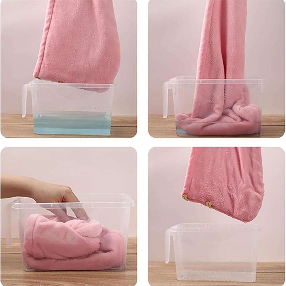 VNDUIFH VNDUIFH 2PCS Double Layer Coral Velvet Quick Drying Hair Cap, Thickened Water-Absorbent Drying Hair Towel Shower Cap (A,one Size)