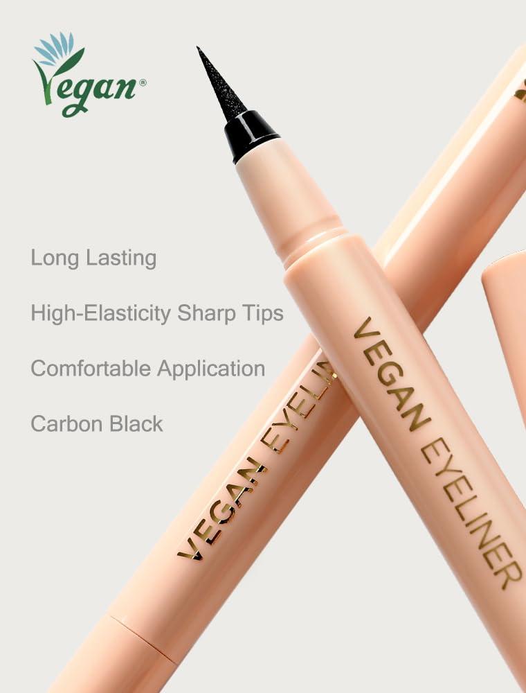 MIZON MIZON Liquid Vegan Eyeliner Long lasting Waterproof Smudge Proof sharp Tip Quick Dry Easy Cleansing Korean Make Up (0.02 Fl Oz)