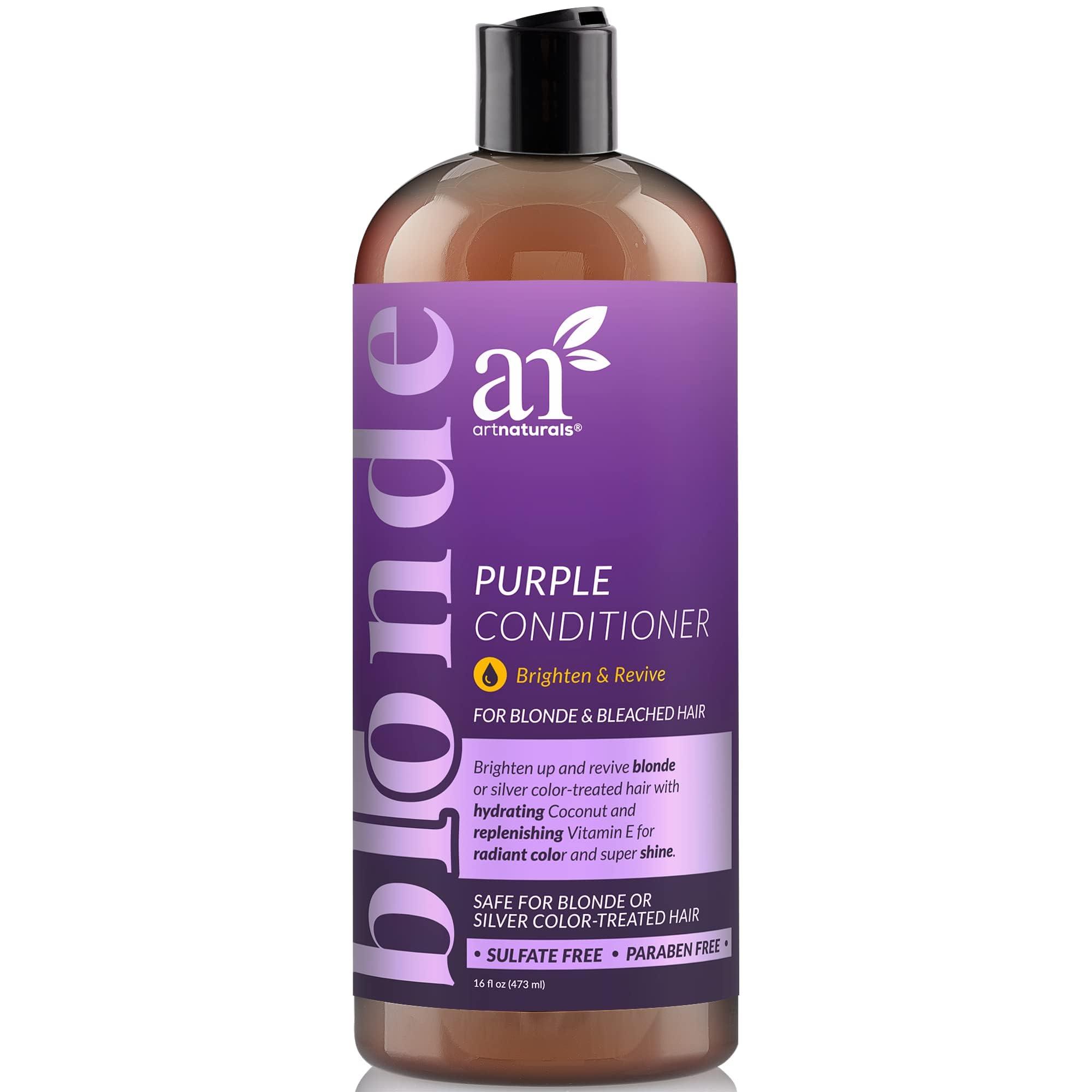 Artnaturals Artnaturals Purple Conditioner – ( 16 Fl Oz / 473ml) – Protects, Balances and Tones – Bleached, Color Treated, Silver, Brassy and Blonde Hair - Sulfate Free