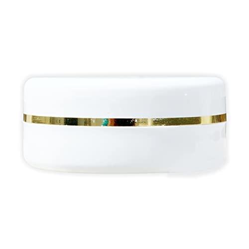 MYOC MYOC White Plastic Jar with Dome Lid 50gm (1.7 Oz) Refillable Make-up Cosmetic Jars Empty Face Cream Eye Shadow Lip Balm Lotion Storage Container Pot Case (Pack of 6)