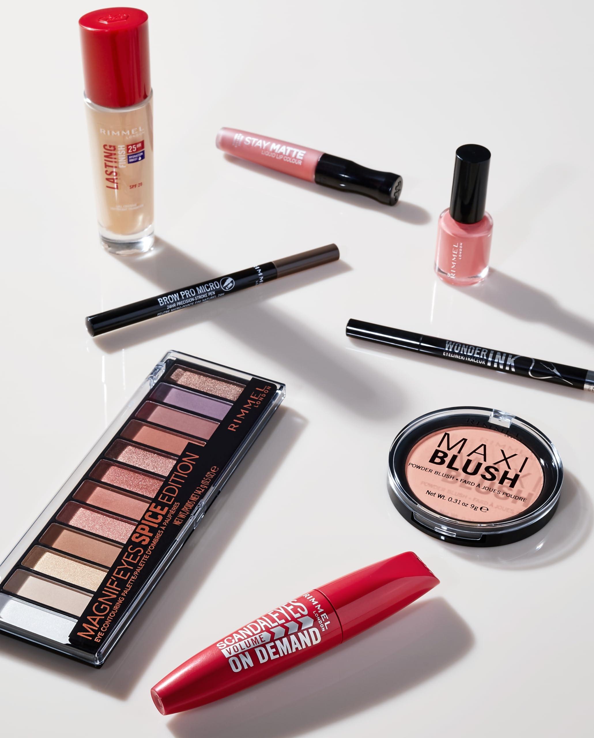 Rimmel Rimmel London Stay Matte Liquid Lip Color with Full Coverage Kiss-Proof Waterproof Matte Lipstick Formula that Lasts 12 Hours - 708 Mwah, .21oz