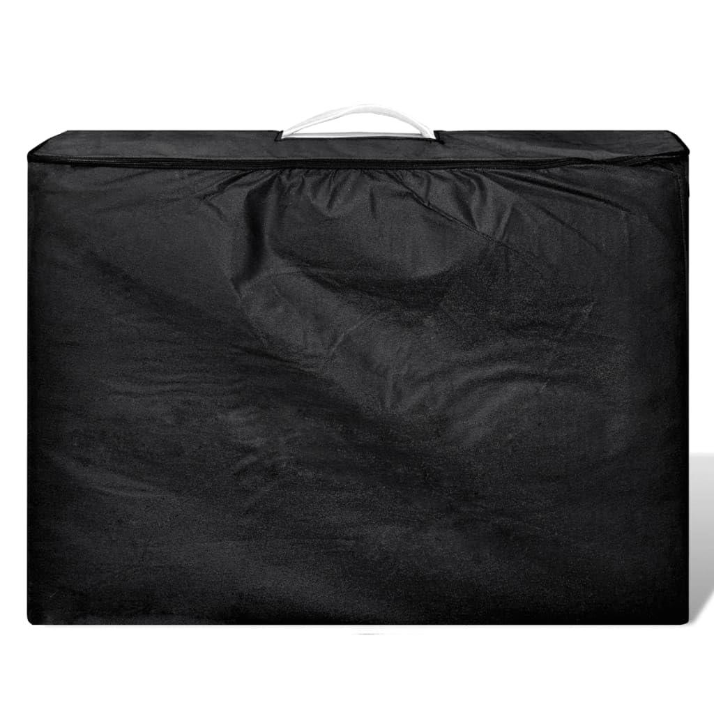 vidaXL vidaXL - Foldable 4-Zone Massage Table in Creme White - Aluminum Frame, High-Density Foam Padding, Adjustable and Portable for Outdoors, Clinics, Therapy Centres