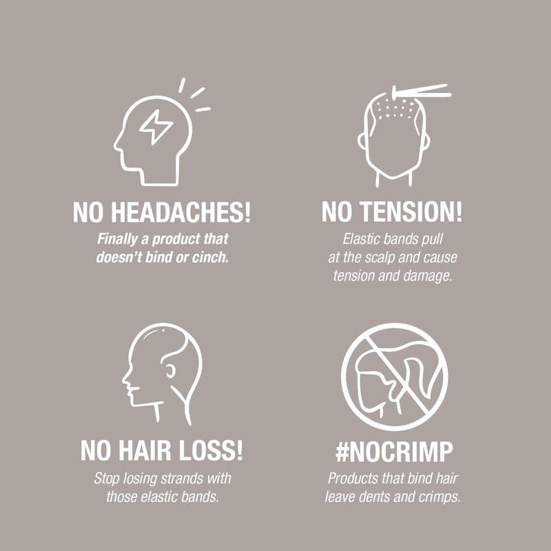 PuffCuff PuffCuff | Teeny 0.75\" Hair Clamps | For All Natural, Fine Loose Curls, Thick, Coiled, Coarse, and Frizzy Hair | Painless, Damage-Free Styling Tool | Clear | 5 Pieces