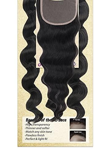 Chade Fashions Inc Chade Fashions Ali Naturale Weave Ocean Wave 18", 20", 22" + HD 4X4 Closure Human Hair Blended 1 Pack Solution - AN344O5 (OT1B/30)