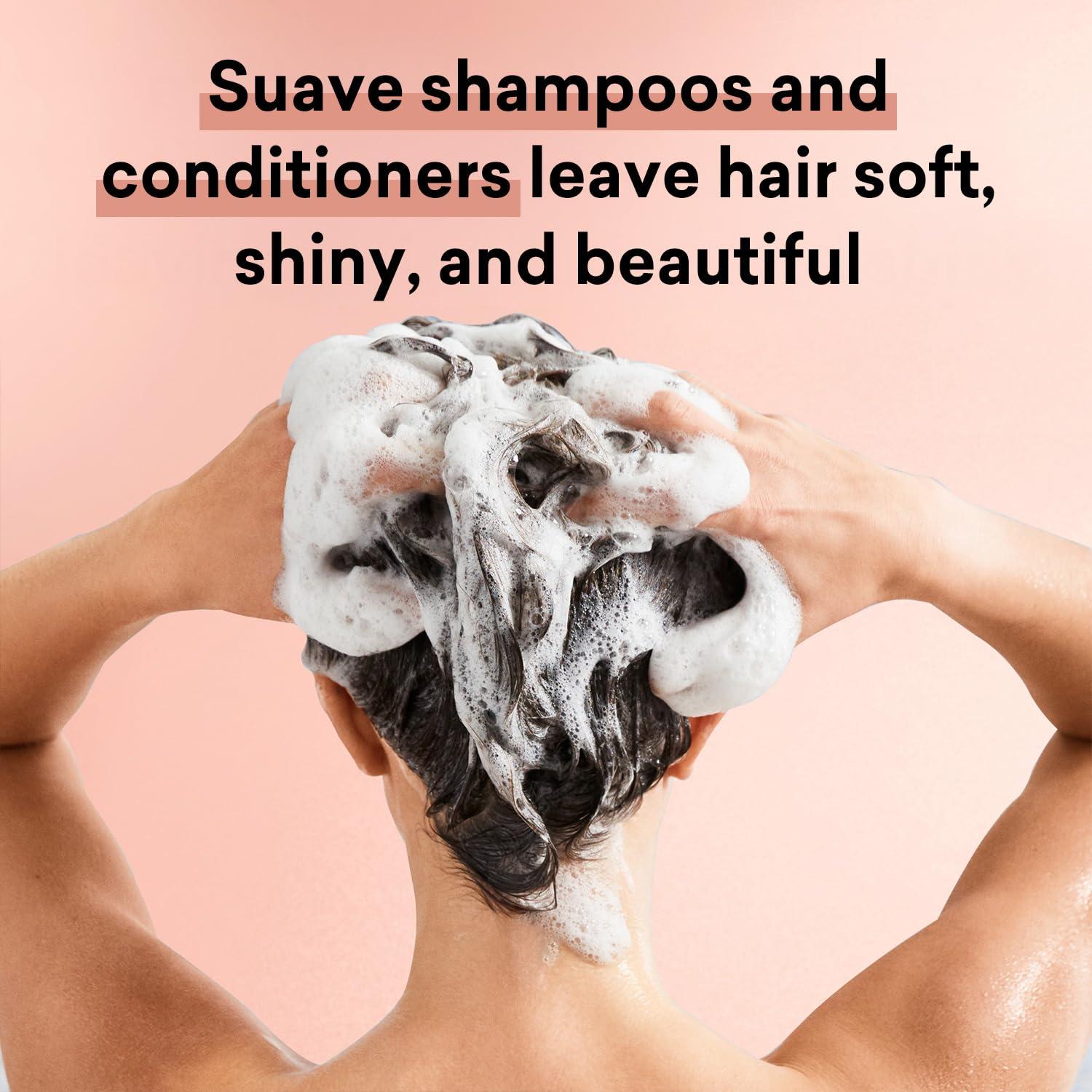 Suave Suave Shampoo and Conditioner Set, Keratin Infusion + Almond & Shea Butter Frizz Control and Moisturizing Hair Care Bundle, 28 Oz Ea (4 Piece Set)