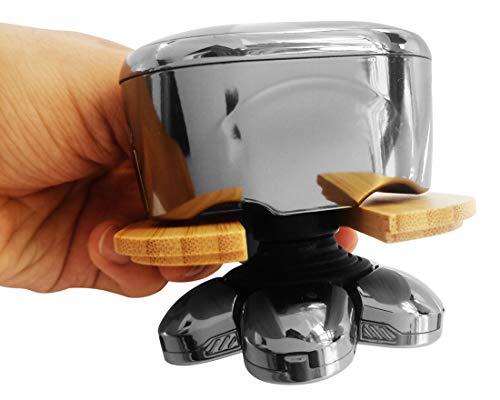 FitSan FitSand Bamboo Shaver Rinse Stand Compatible with Skull Shaver Pitbull Platinum PRO Electric Razor, Electric Pitbull, Palm, Butterfly Kiss, Butterfly Pro and Bald Eagle Shavers