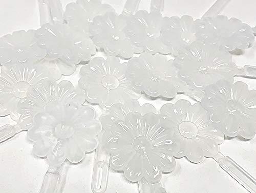 Tara Tara Girls Self Hinge Plastic Flower Hair Barrettes 18 Pieces Selection (Clear)