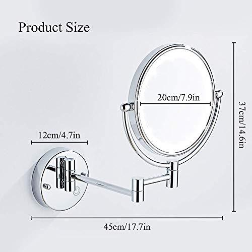 Generic Vanity Mirror,Bathroom Makeup Mirror Wall Mounted Shaving 8 Inch with 7X Magnification Led Bedroom(Rose Gold 7X) (Nickel Brushed 7X)