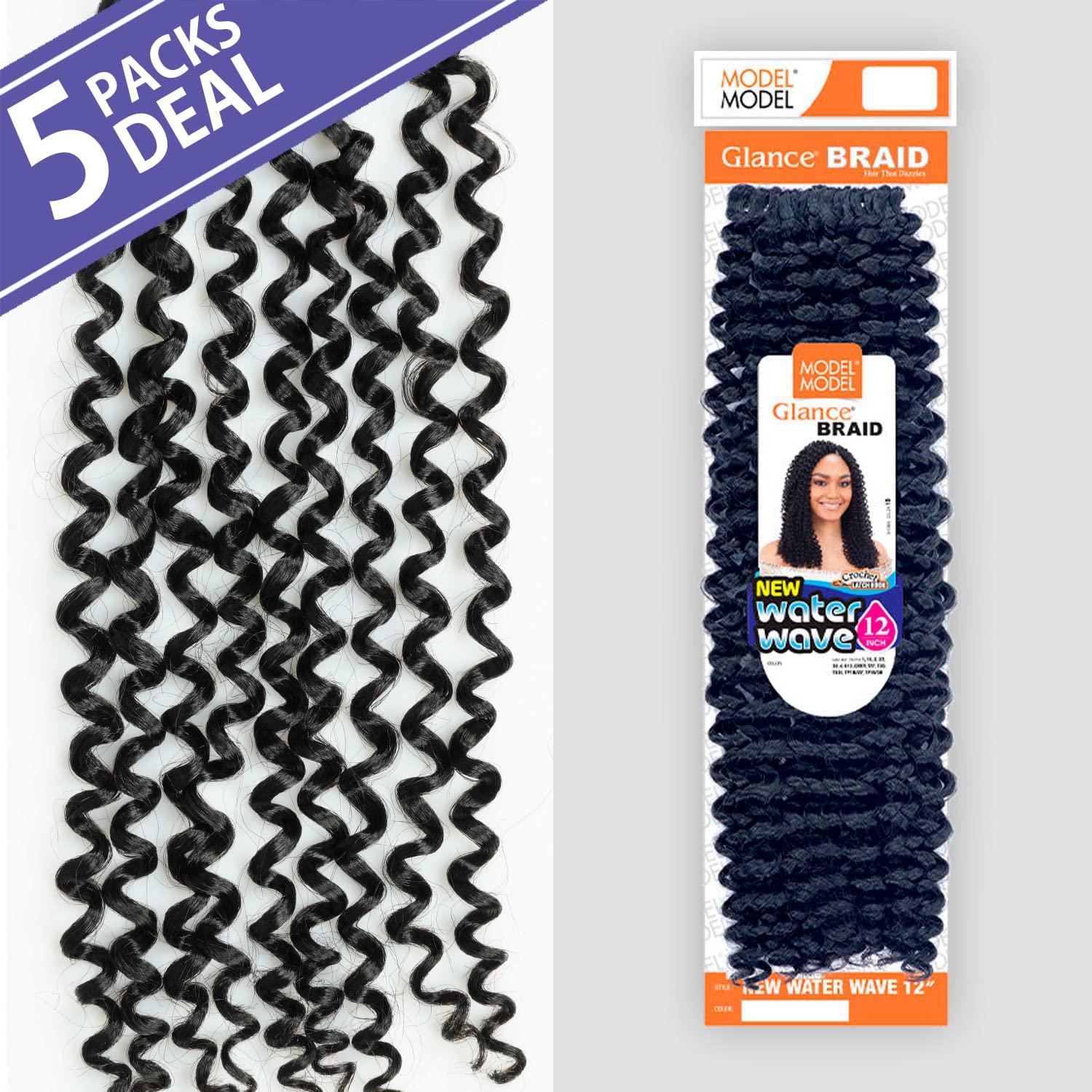 MODELMODEL ModelModel Crochet Braids Glance New Water wave 12\" (5-PACK, 1)