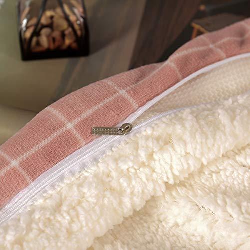 AKKY Comfort Premium Duvet Cover for Weighted Blanket, Lattice Sherpa Fleece Adult Minky Duvet Cover with Removable Zipper