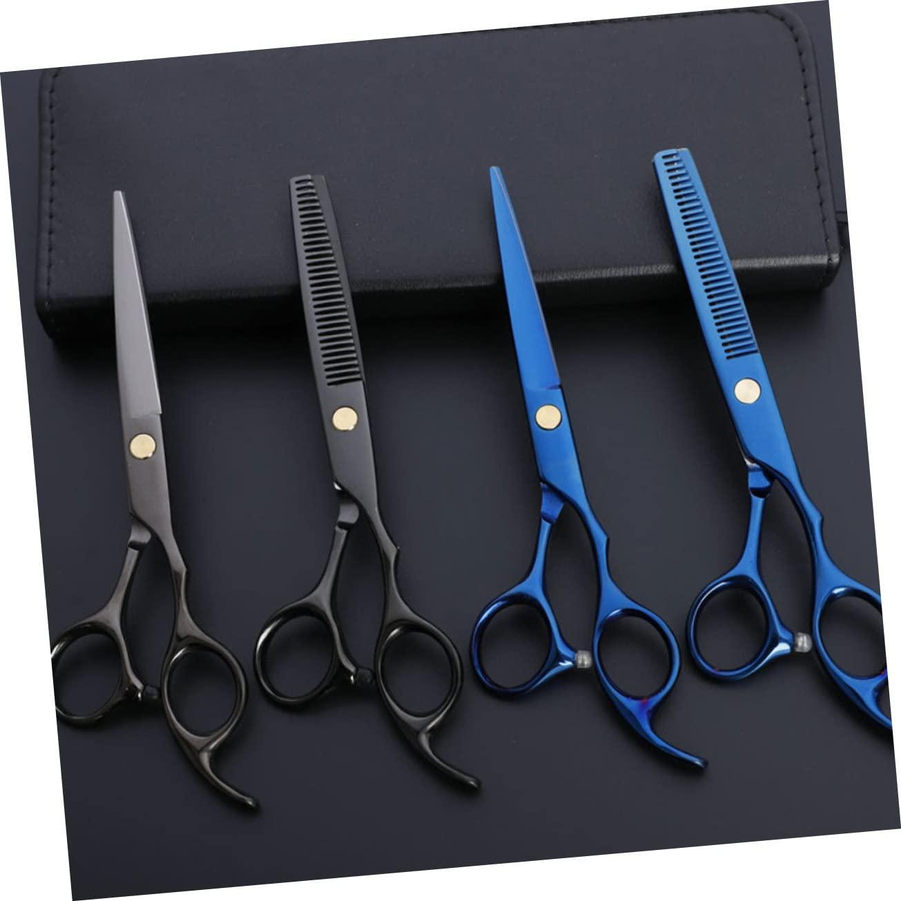 DOITOOL DOITOOL 2pcs Hairdressing Scissors Hair Salon Cutter Haircut Scissor Hair Styling Tools Barbers Shears Black