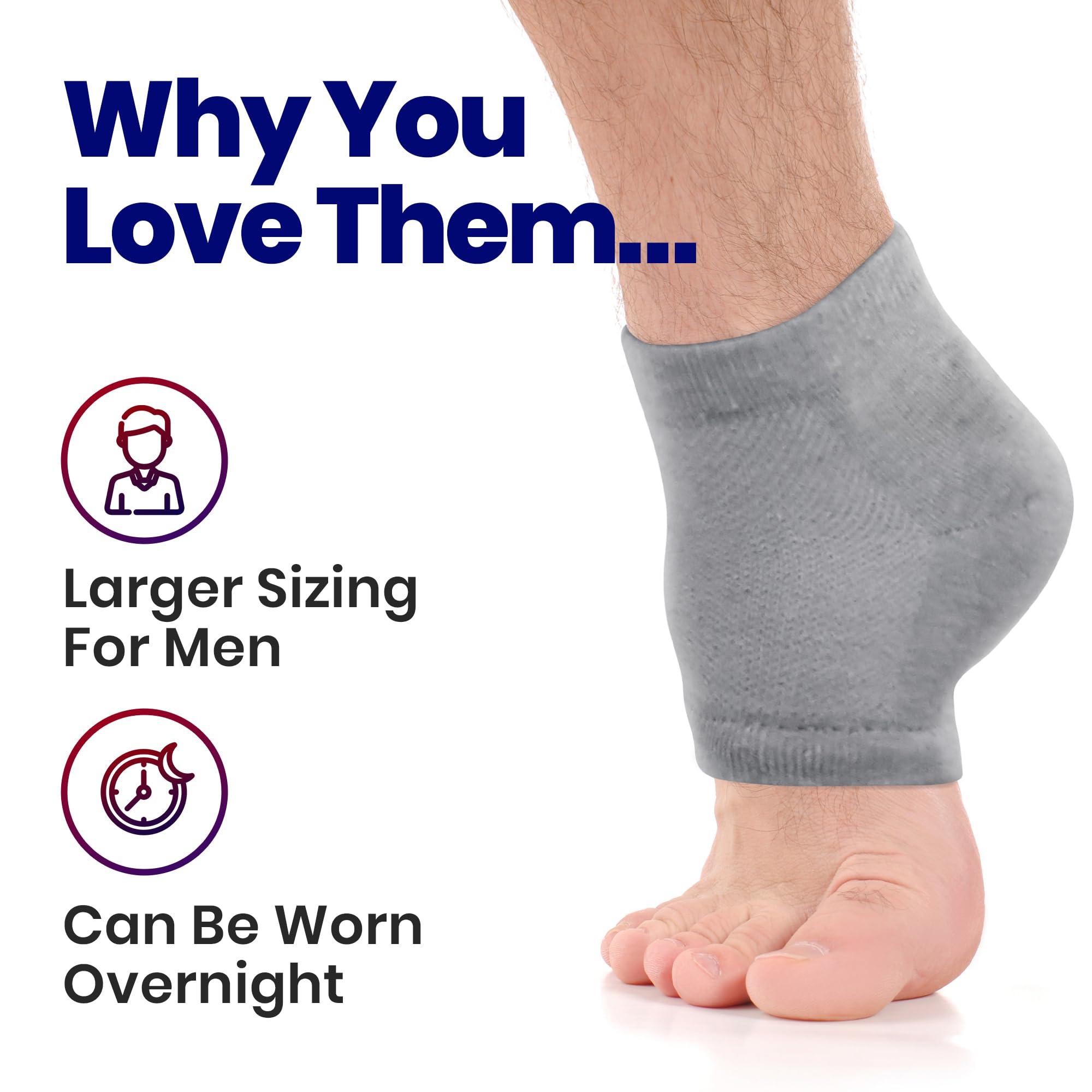 ARMSTRONG AMERIKA Moisturizing Socks for Women & Men | Aloe Vera Cracked Heel Treatment | Foot Callus Remover | Aloe Socks for Cracked Heels & Dry Cracked Feet | Lotion Infused Gel Heel Socks (Large - 3 Pairs)