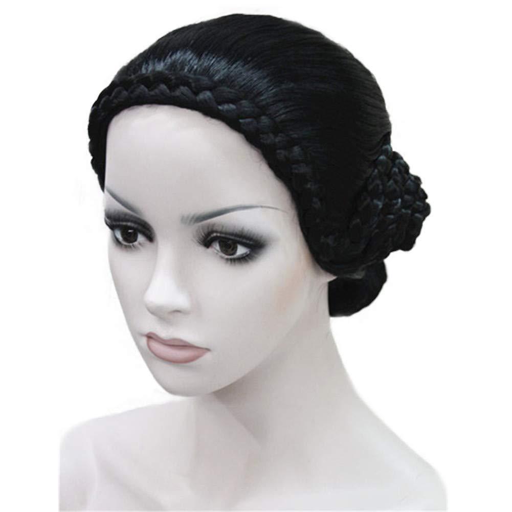 Aimole Aimole Braid Updo Bun Wig Black Wigs Synthetic Cosplay Women Hair