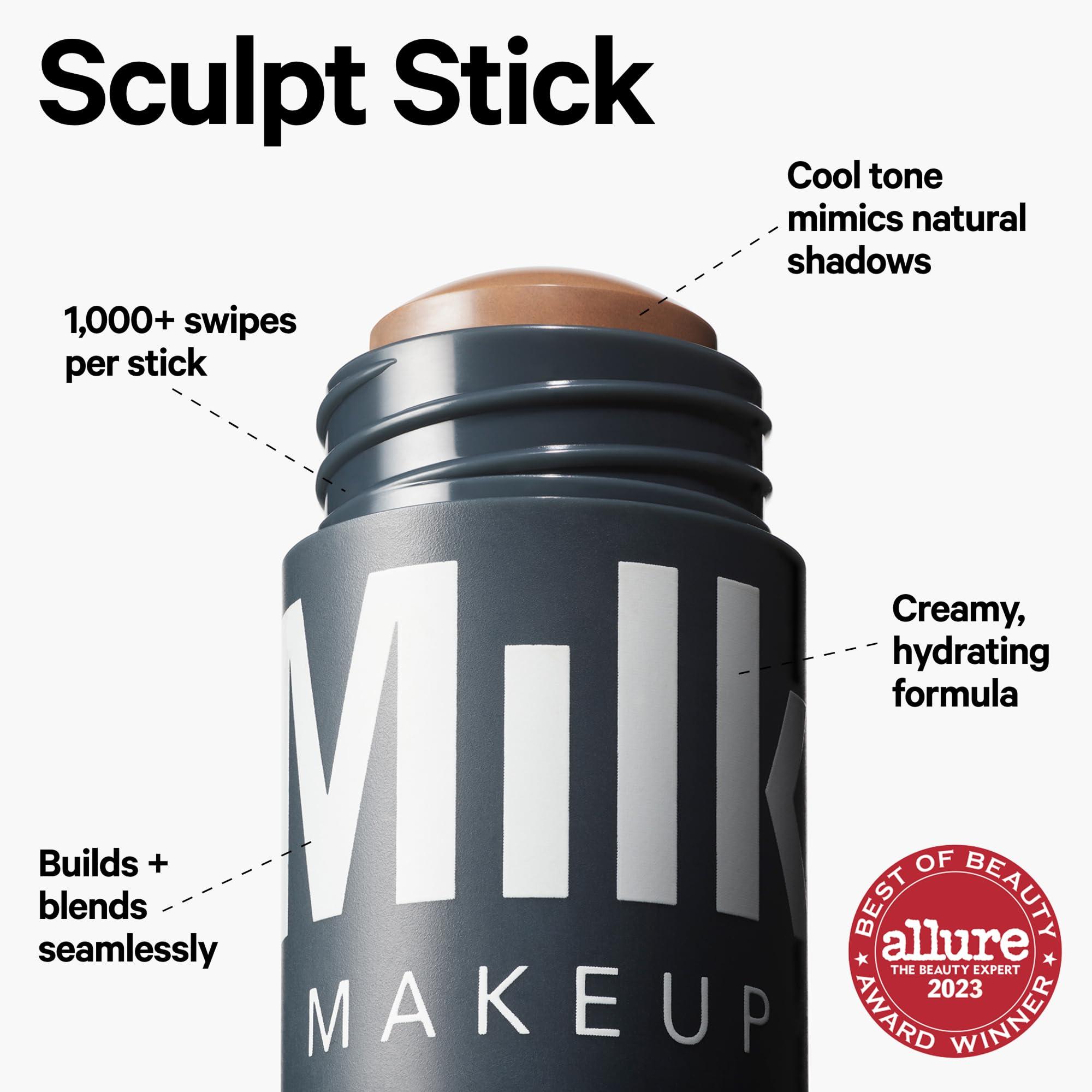 Milk Makeup Milk Makeup Sculpt Stick, Toasted (Fair to Light) - 0.19 oz - Cool-Toned Cream Contour Stick - Buildable, Blendable Color - 1,000+ Swipes Per Stick - Non-Comedogenic - Vegan, Cruelty Free