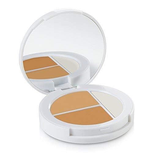 Sheer Cover Sheer Cover Studio Conceal and Brighten Highlight Trio Two-Toned Concealers Shimmering Highlighter Medium/Tan Shade With FREE Concealer Brush 3 Grams