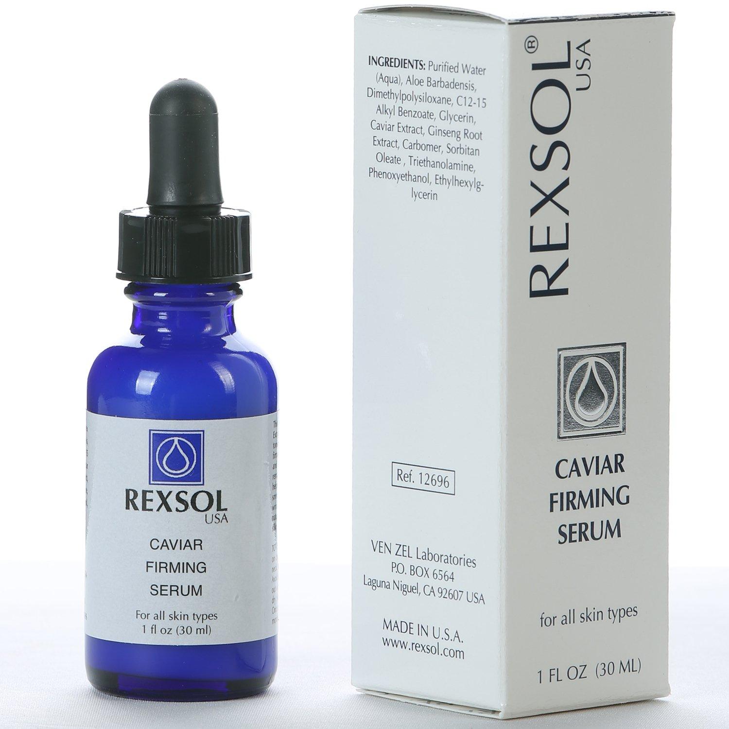 REXSOL REXSOL Caviar Firming Serum | With Aloe Vera, Caviar Extract & Ginseng Root Extract | Helps renew youthful radiance and smooths out fine lines and wrinkle | For all skin types. (30 ml / 1 fl oz)