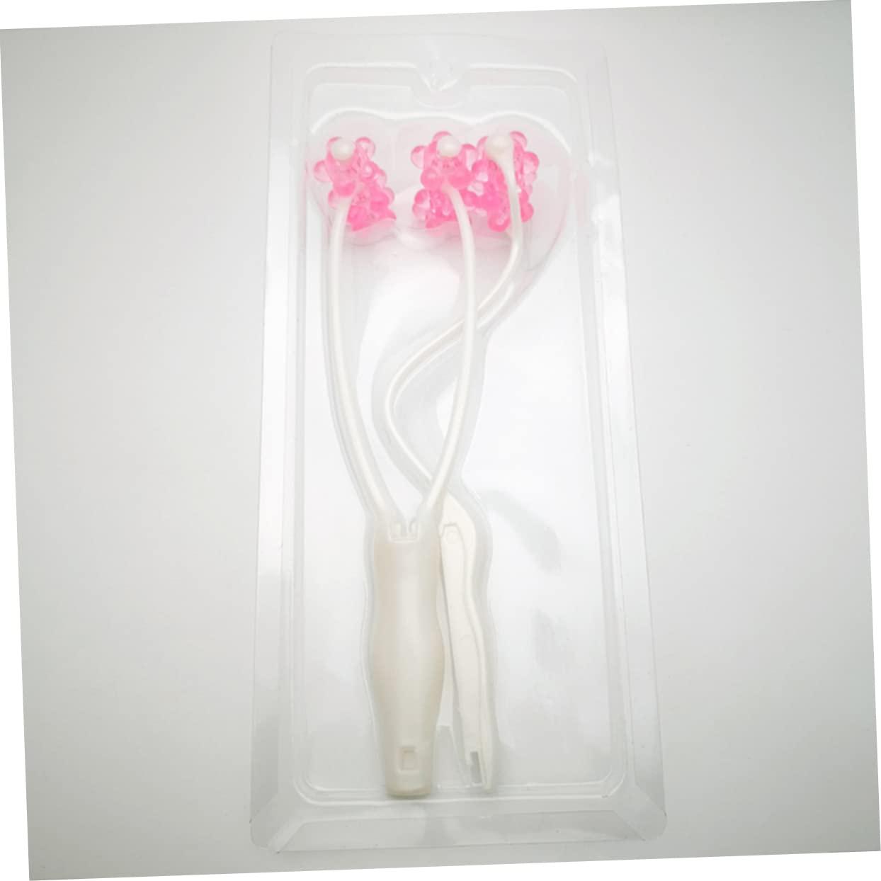 FRCOLOR FRCOLOR 3pcs 2 1 3D face Roller Beauty face Slimmer Girls Chin Remover Lifting up Tightening Roller Massage Roller Face Massager for Slimming Chin Massage Wheel Three Generations Compact