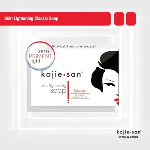 Kojie San Kojie San Skin, Body, and Facial Brightening Soap - Original Kojic Acid Soap, Dark Spot Remover Bar Soap with Coconut & Tea Tree Oil - 65g x 3 Bars