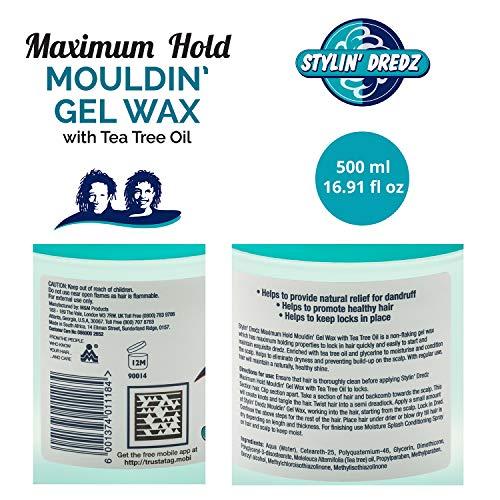 Stylin Dredz Stylin Dredz Mouldin' Gel Wax with Tea Tree Oil - Twist n Lock - Maximum hold (500 ml, Single)