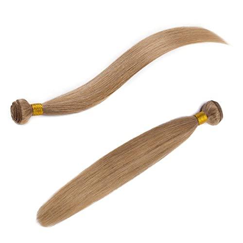 Benehair Benehair Human Hair Bundles 20 Inch Straight Bundles Human Hair 1 Bundle Brazilian Hair Bundles Dark Blonde 100% Unprocessed Virgin Long Remy Weave Hair Extensions #27 100g