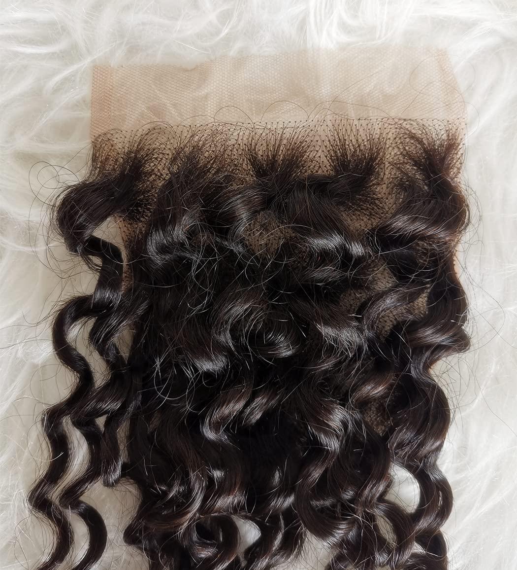 Clytie Lift 613 Raw Indian Temple Curly Human Hair 4x4 Lace Closure Free Part Pre plucked Hairline Cuticle Aligned Virgin Hair (4x4 16" closure)