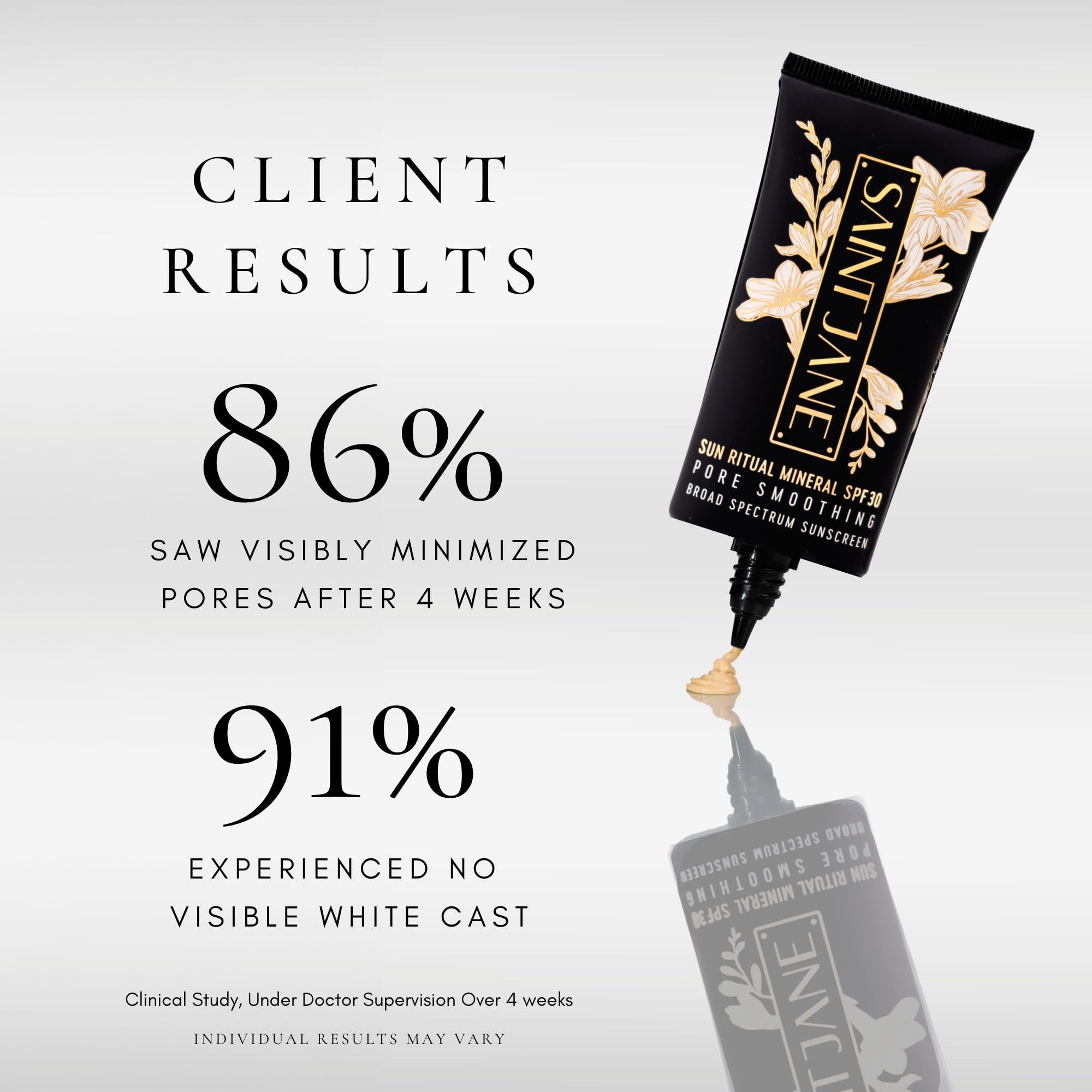 SAINT JANE SAINT JANE - Luxury Sun Ritual - Pore Smoothing SPF 30 Mineral Sunscreen | Luxury, Floral-Infused, Clean Skincare (1.7 oz | 50 ml)