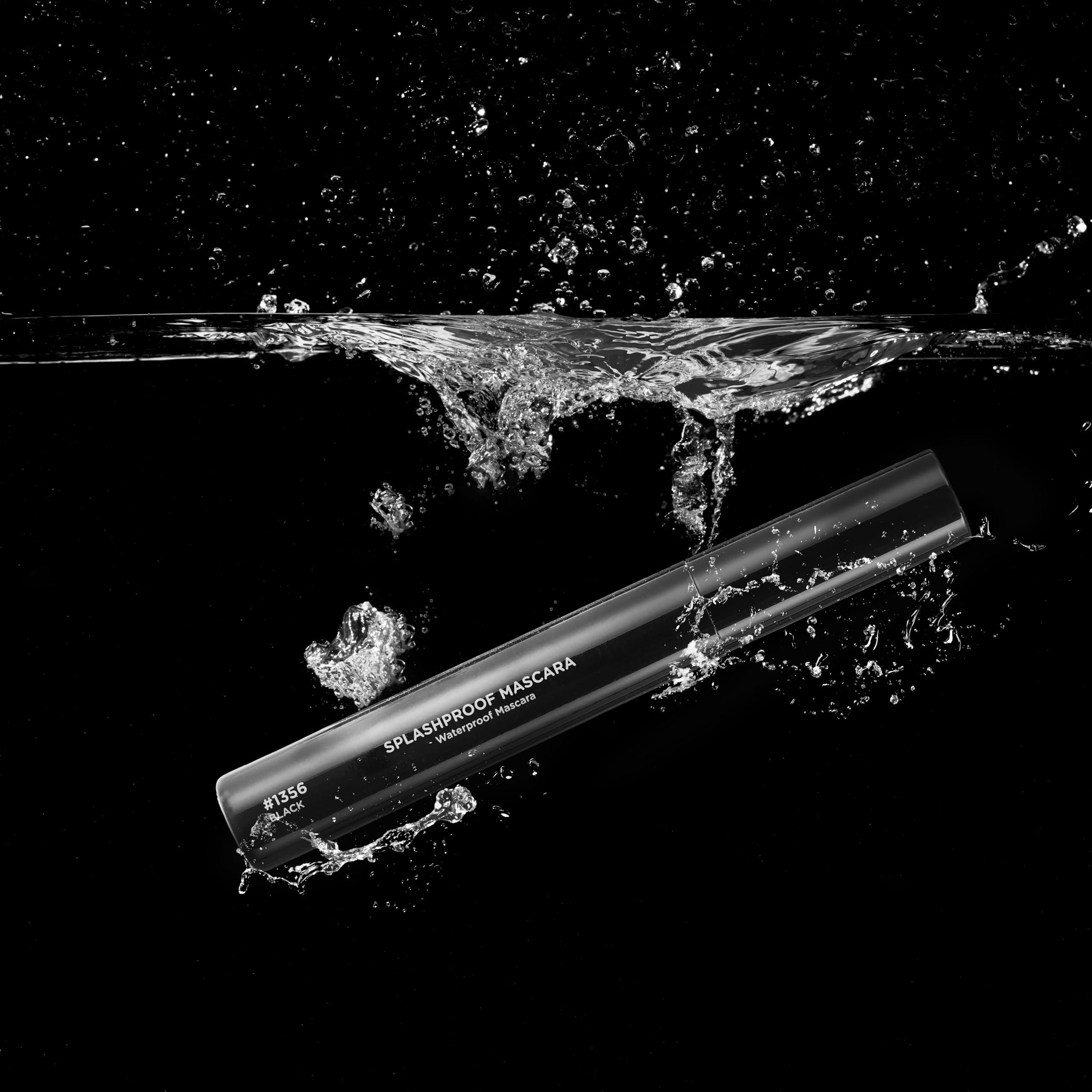 LORD & BERRY Lord & Berry Splashproof Longwear Waterproof Lash Mascara - Black for Volume and Length, False Lash Effect Long Lasting Eye Makeup, Enriched with Olive Oil, Vegan, Cruelty Free, 0.28 oz, Deep Black