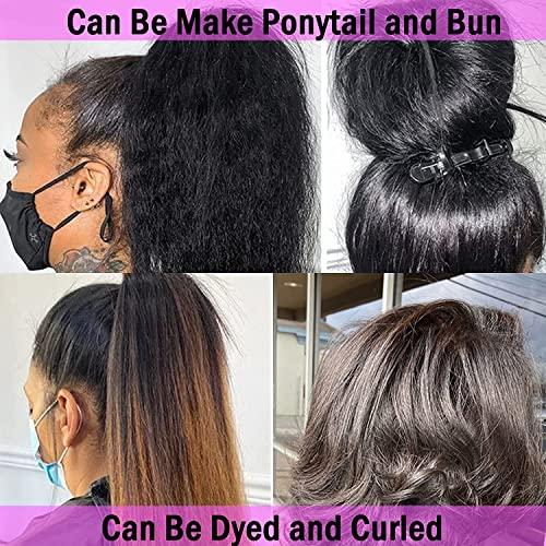 RJ HAIR RJ Hair Flat Tip Human Hair Extensions 30inch Kinky Straight Pre Bonded Hair Extensions I Tip Human Hair Pre Bonded Hair Keratin Hair Coarse Yaki 100 Strand (26inch 100Strand, #1(Jet Black))