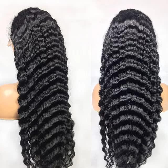 Kiss The Krown Wholesale Lace Front Wigs Deep Wave 13x4 Brazilian Human Hair 180% Density Bulk Lot (1 Wig)