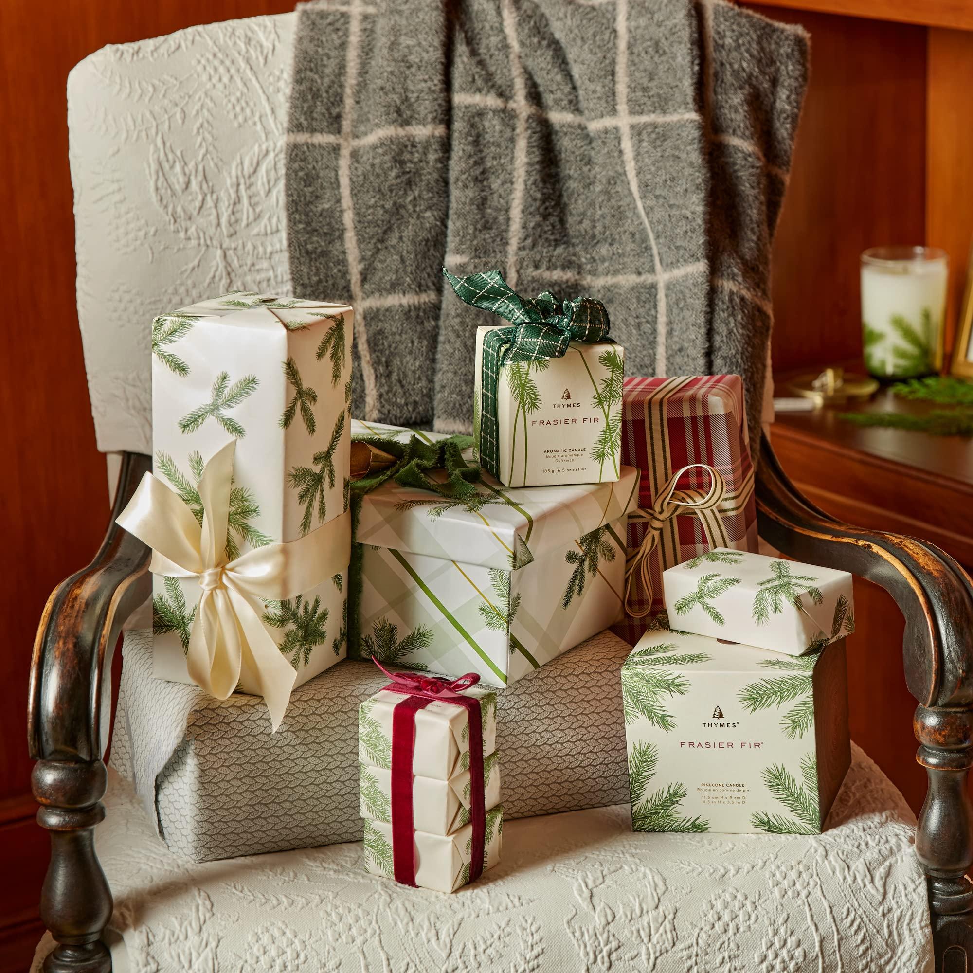 Thymes Thymes Bar Soap Trio Gift Set - Frasier Fir - Natural Hand Soaps - Contains Three - Cruelty-Free and Vegan - Pine Tree Scented Hand and Body Soap - 5.5 Oz Bars