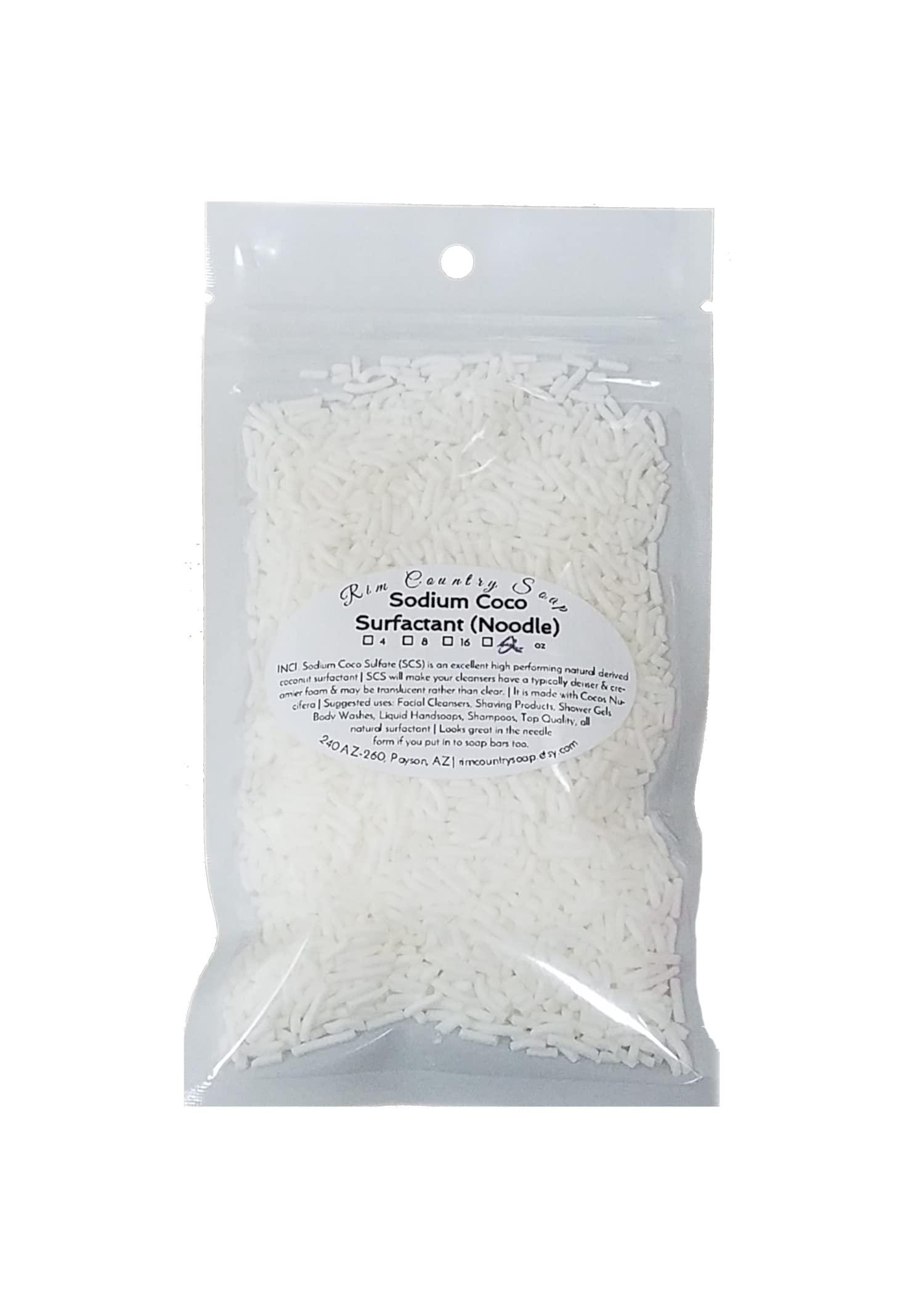 arizona bath & body llc SCS Noodles Surfactant for Skin Care Products - Sodium Coco Sulfate Noodles for Shampoo Conditioner Set, Soap Making Supplies, Body Lotion Coconut Oil (16 oz)