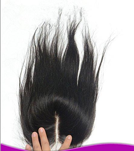 DaJun 2018 Popular 8A Mid-Part Chinese Virgin Remy Weave Hair Human Bundles With Lace Closure Straight Natural Color 12"closure+22"24"24"weft