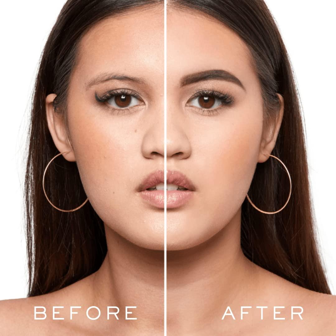 MADLUVV MADLUVV Eyebrow Stencil Kit - Easy-to-Use, Natural Look, 6 Popular Shapes, Used by Professionals - Includes Stamp, Stencils, Spoolie, and Travel Bag (Brunette)