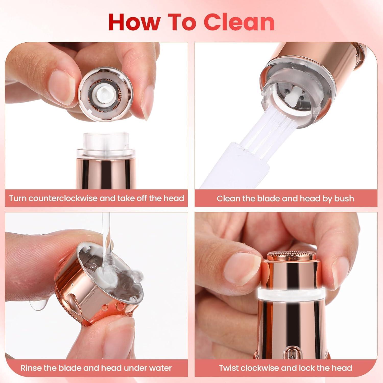 BEENLE Generation 3Facial Hair Remover Replacement Heads for Finishing Touch Flawless Facial Hair Remover, Replacement Blades for Finishing Touch Flawless Gen 3 Hair Removal, 4 Pack