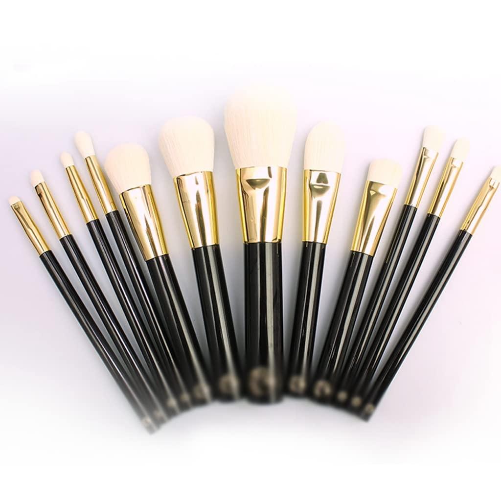 IBDRYKK Professional 12pcs Makeup Goat Hair Brush Set Make Up Brushes with Bag Make Up Brush Tools Kit
