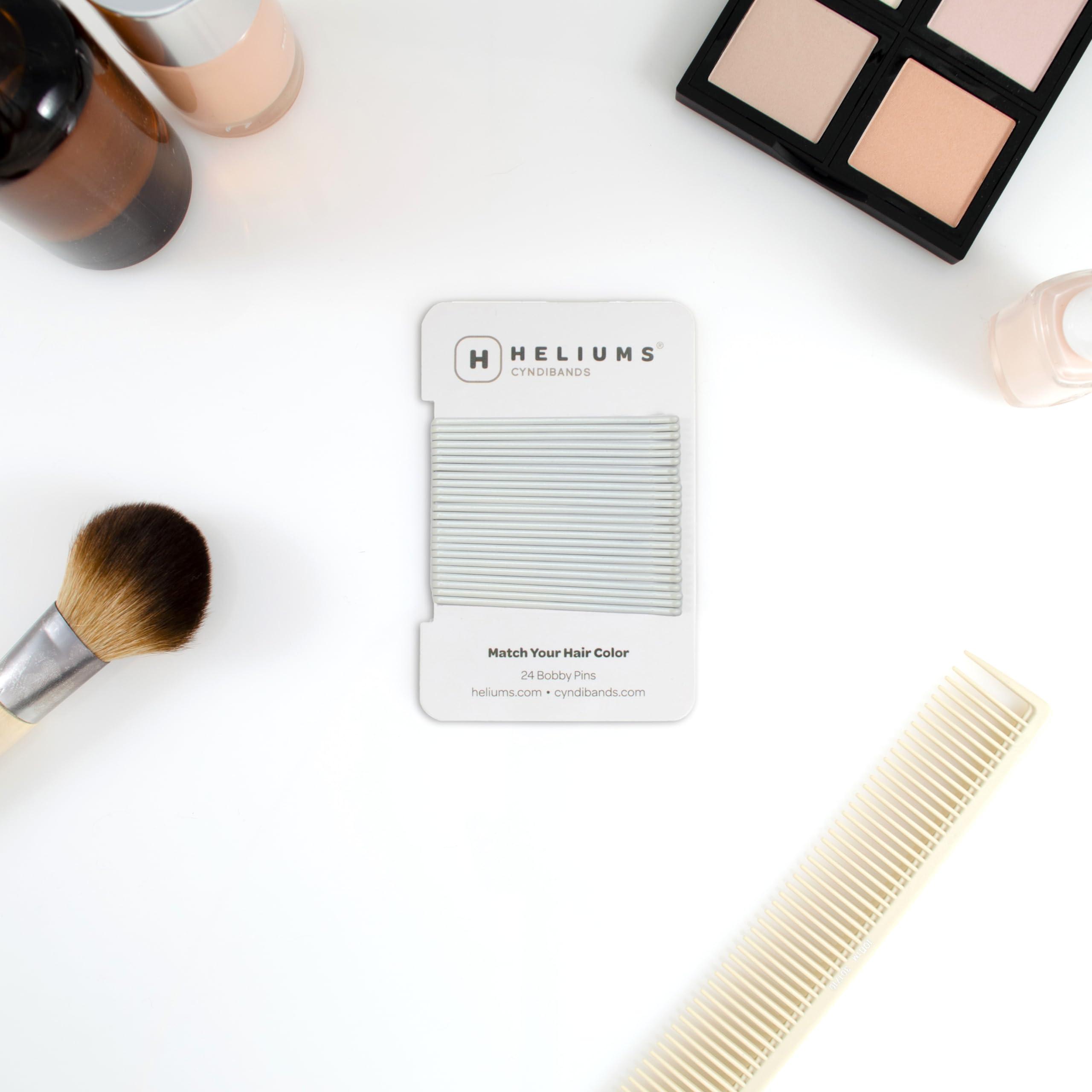 Heliums Heliums Large Bobby Pins - White - 2.5 Inch Extra Long Straight Hair Pins, Enamel Coated - 24 Count