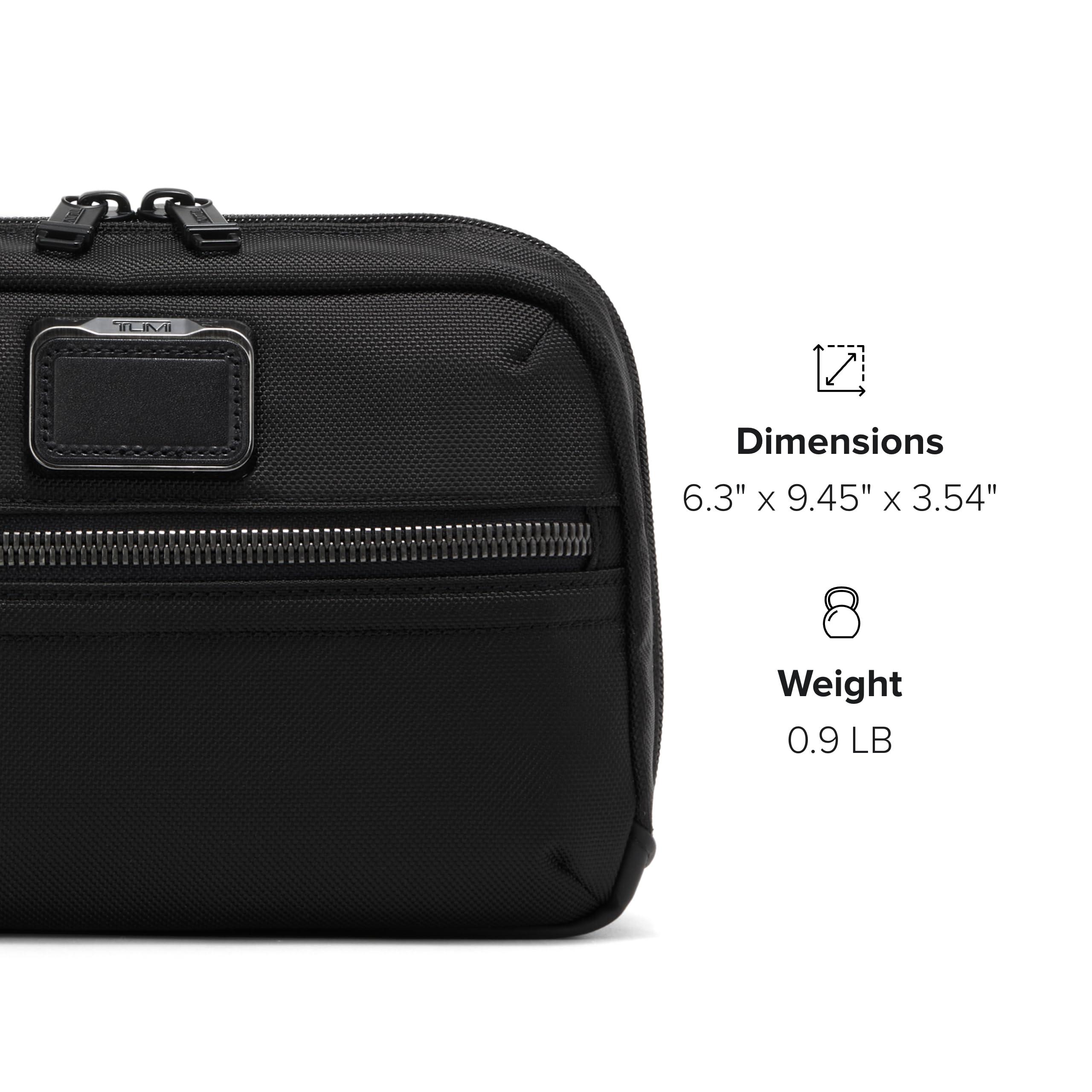 TUMI TUMI - Alpha Bravo Response Travel Kit - Hanging Toiletry Kit - Travel Bag Tracer - 6.3\" X 9.5\" X 3.5\" - Oxblood